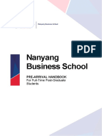 Nanyang Business School Pre-Arrival Handbook AY2022