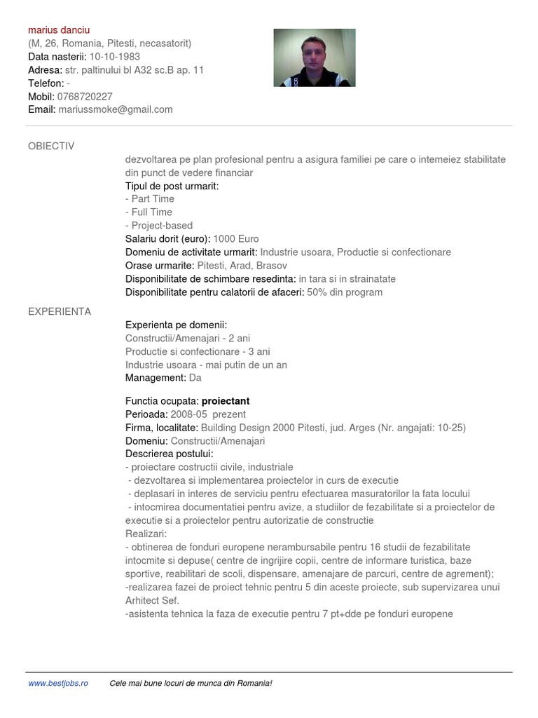 Marius-Danciu CV | PDF
