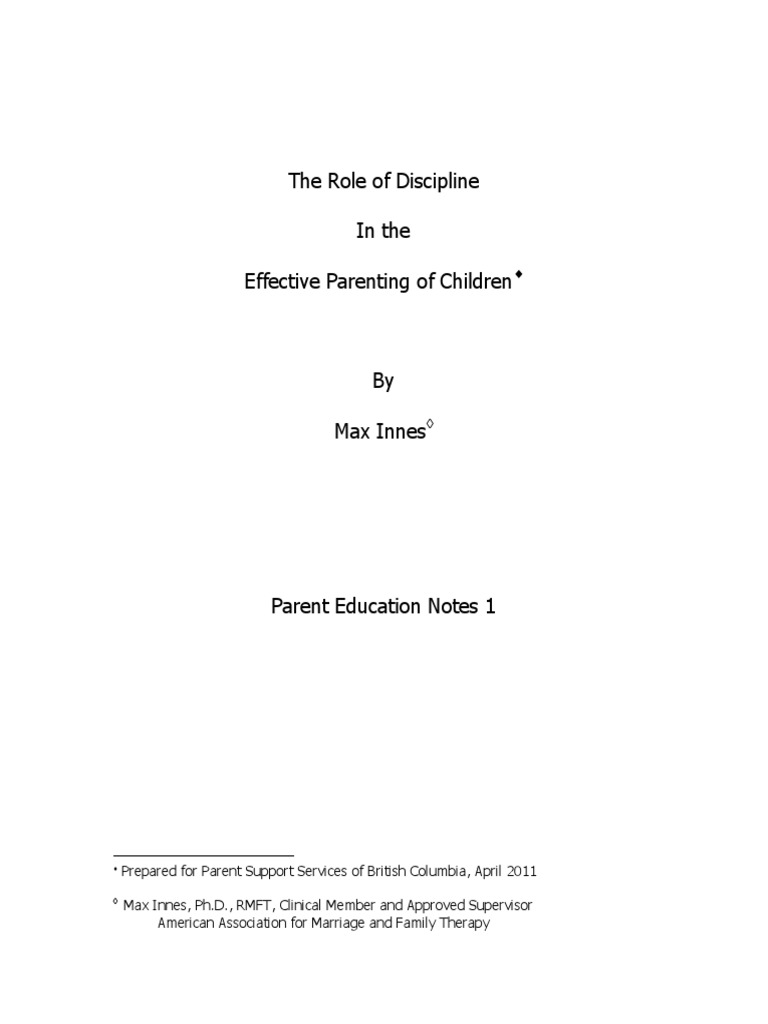 Effective Discipline in Parenting Guide | PDF | Disciplines | Spanking