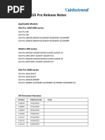 Eonstor Gs Pro Release Notes: Applicable Models: Gse Pro 100/1000 Series