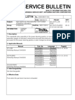 SERVICE BULLETIN FOR POWER STEERING GEARBOX