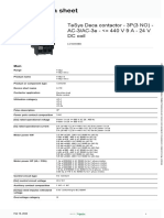 Product Data Sheet: Tesys Deca Contactor - 3P (3 No) - Ac-3/Ac-3E - 440 V 9 A - 24 V DC Coil