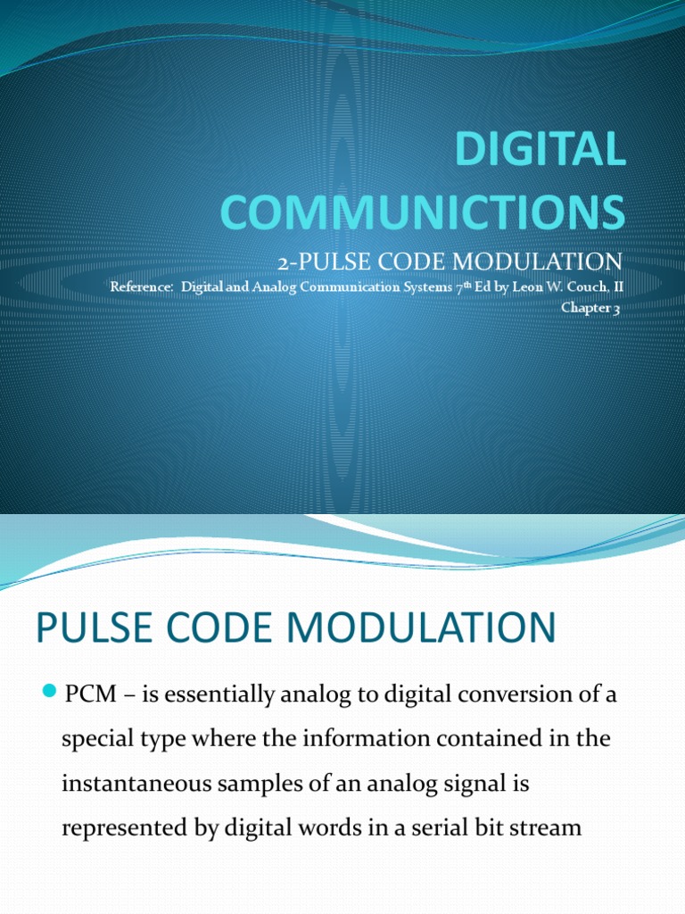 02-PCM Pulse Code Modulation | PDF