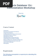 Oracle Database 12c Administration Workshop