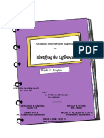 SIM English 9 Identifying The Differemce PDF