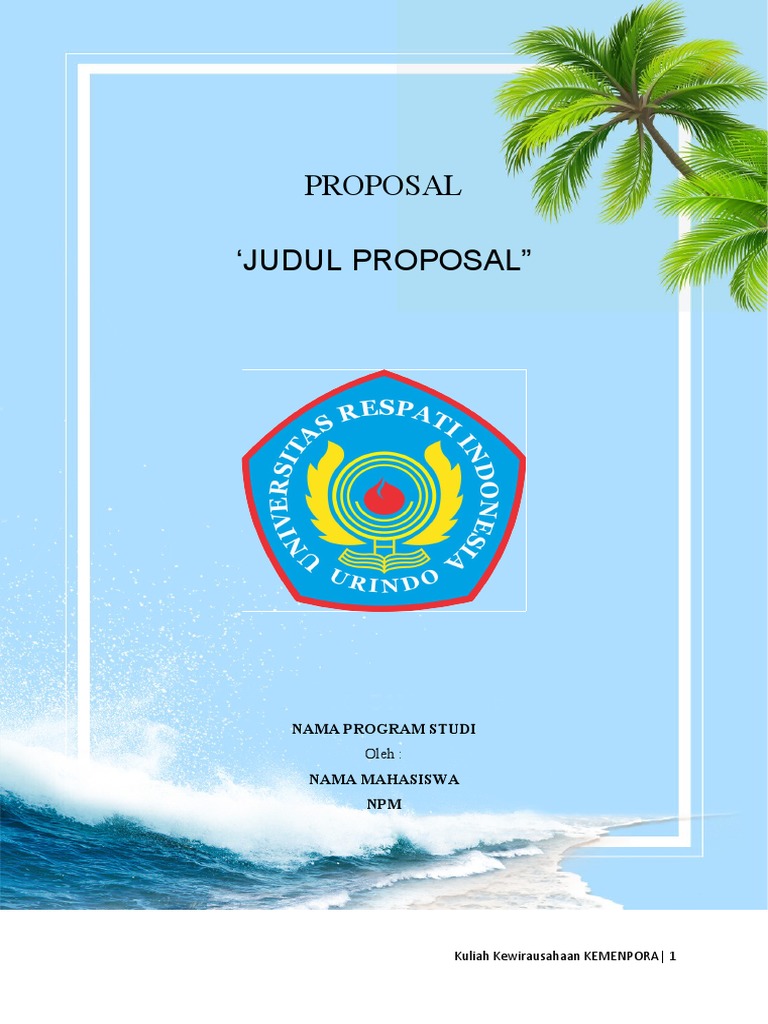Format Proposal Bisnis Kewirausahaan Kemenpora 2021.. | PDF