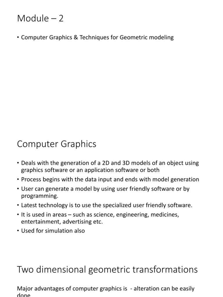 2D - Transformation | PDF | 2 D Computer Graphics | Matrix (Mathematics)