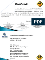 Certificado Treinamento NR-35 - Mateus Aparecido Souza Silva