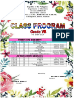 SY 2019-2020 Morning Session Teacher: Cabangcalan Elementary School