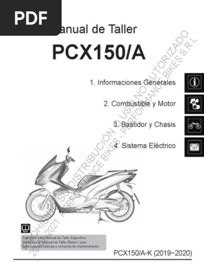 PCX150/A: Manual de Taller | PDF | Tornillo | Acelerador
