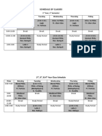 Schedule of Classes