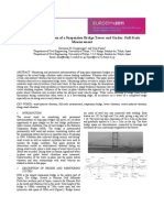 Along-Wind Vibration of a Suspension Bridge Tower and Girder