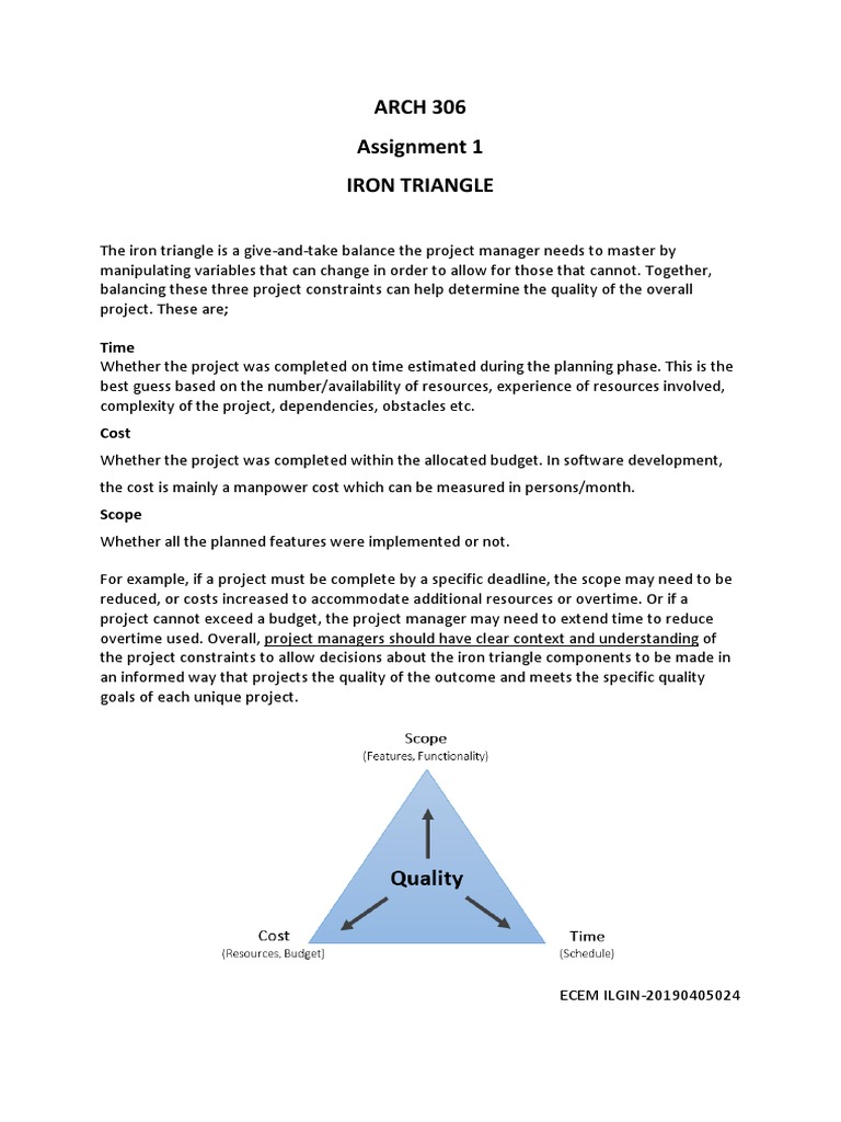 ARCH 306 Assignment 1 Iron Triangle | PDF