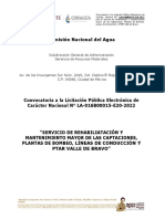 Convocatoria LA-016B00015-E20-2022 PTAR Valle de Bravo