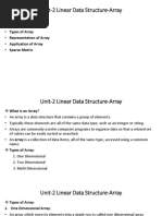 Unit-2 Linear Data Structure-Array