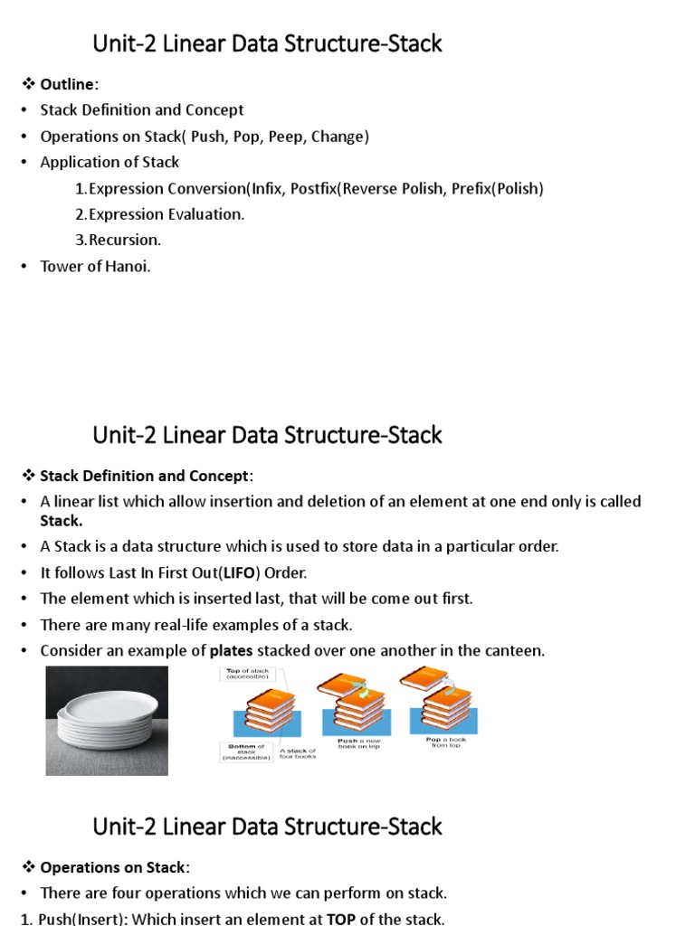Unit-2 Linear Data Structure-Stack | Download Free PDF | Mathematical ...