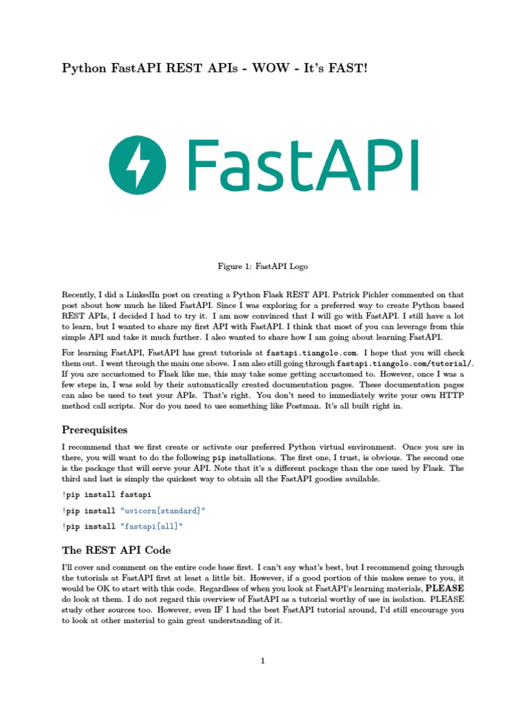 Pyhon FastAPI | PDF | Json | Python (Programming Language)