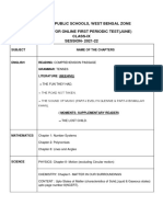 Class-Ix First Periodic Test Syllabus