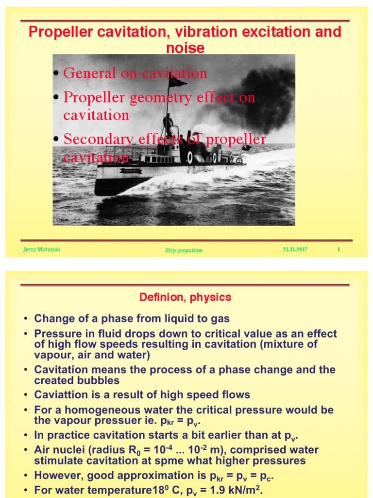 General On Cavitation Propeller Geometry Effect On Cavitation Secondary