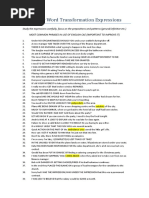 CAE Key Word Transformation Expressions