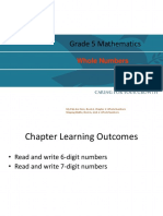 Grade 5 Mathematics: Whole Numbers