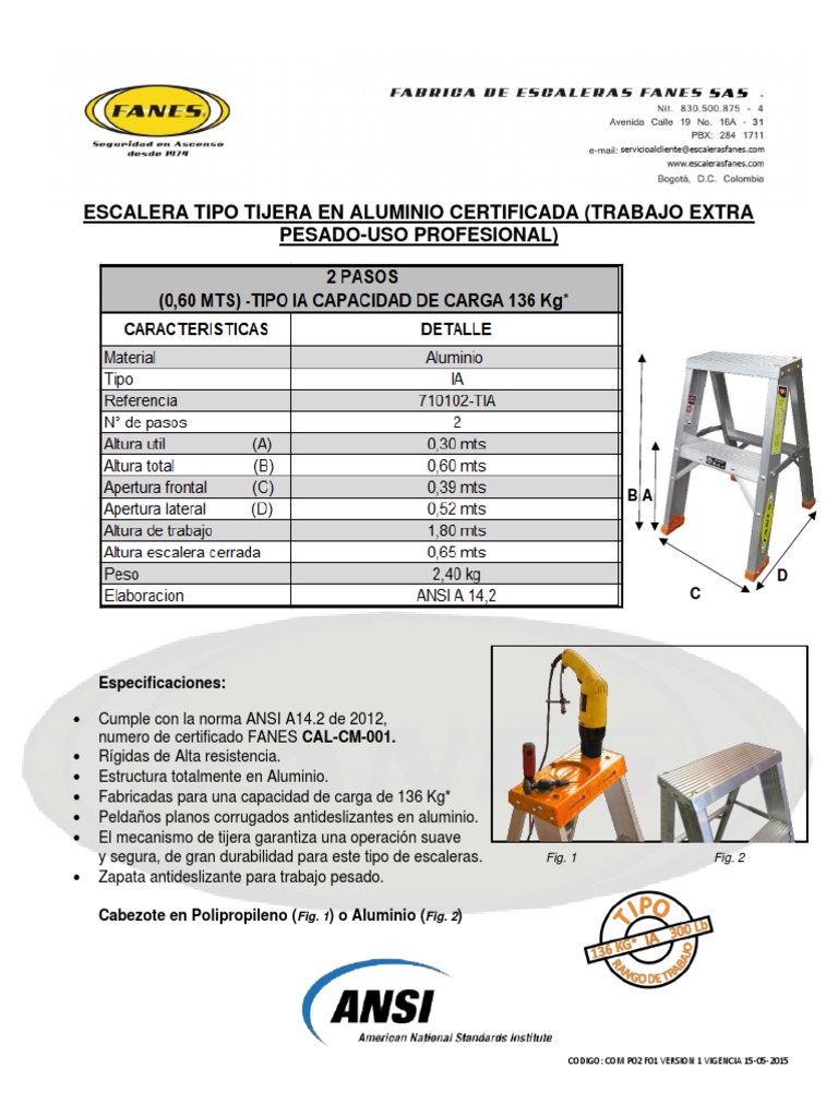 HeavyDuty Aluminum Scissors Ladder Certified for Professional Use