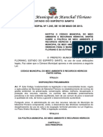 Código Municipal de Meio Ambiente de Marechal Floriano 1.245-2013