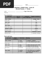 Latina Christiana 1 - Lesson 1 Student Notes
