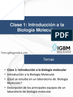 Clase 1 Introduccion A La Biologia Molecular