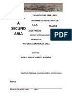 Informe del Plan Anual de Tecnología 2012-2013