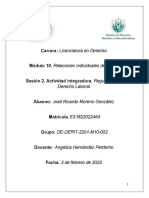 Carrera: Licenciatura en Derecho.: Módulo 10. Relaciones Individuales de Trabajo