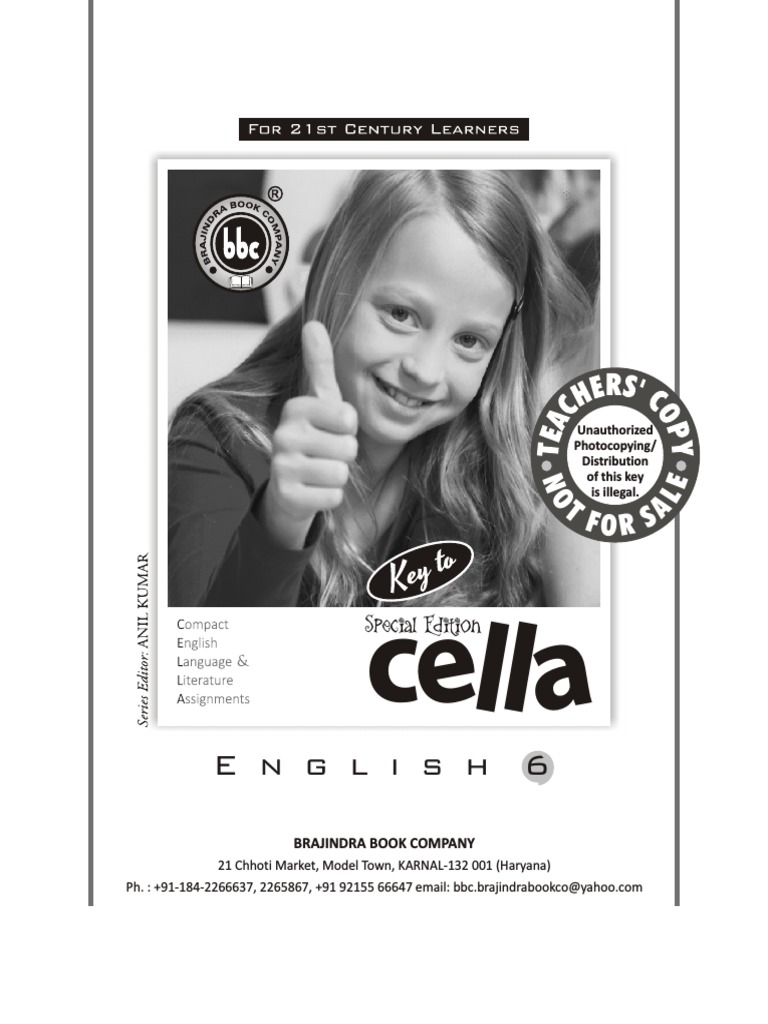6th class english key book pdf free download