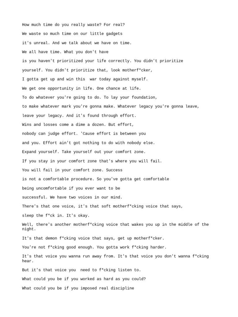 STOP KILLING TIME Motivational Speech English PDF