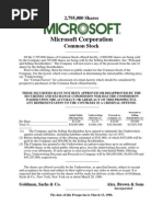 Microsoft IPO Prospectus