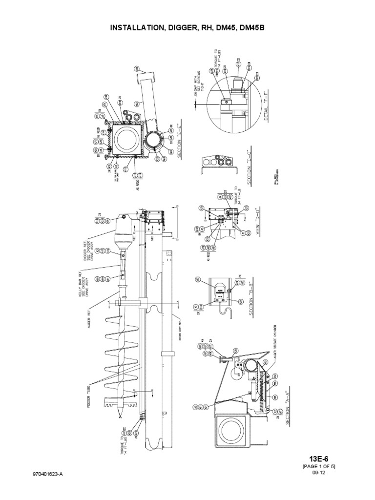 Altec DM45 Digger Installation Parts List | PDF | Screw | Mechanical ...