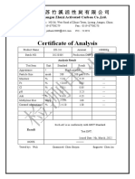 Certificate of Analysis: Jiangsu Zhuxi Activated Carbon Co.,Ltd