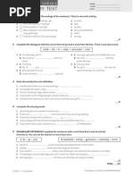 Vocabulary Test: © Cambridge University Press 2018 PHOTOCOPIABLE