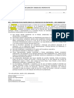 Anexo 2 DECLARACIÓN JURADA DEL PROPONENTE