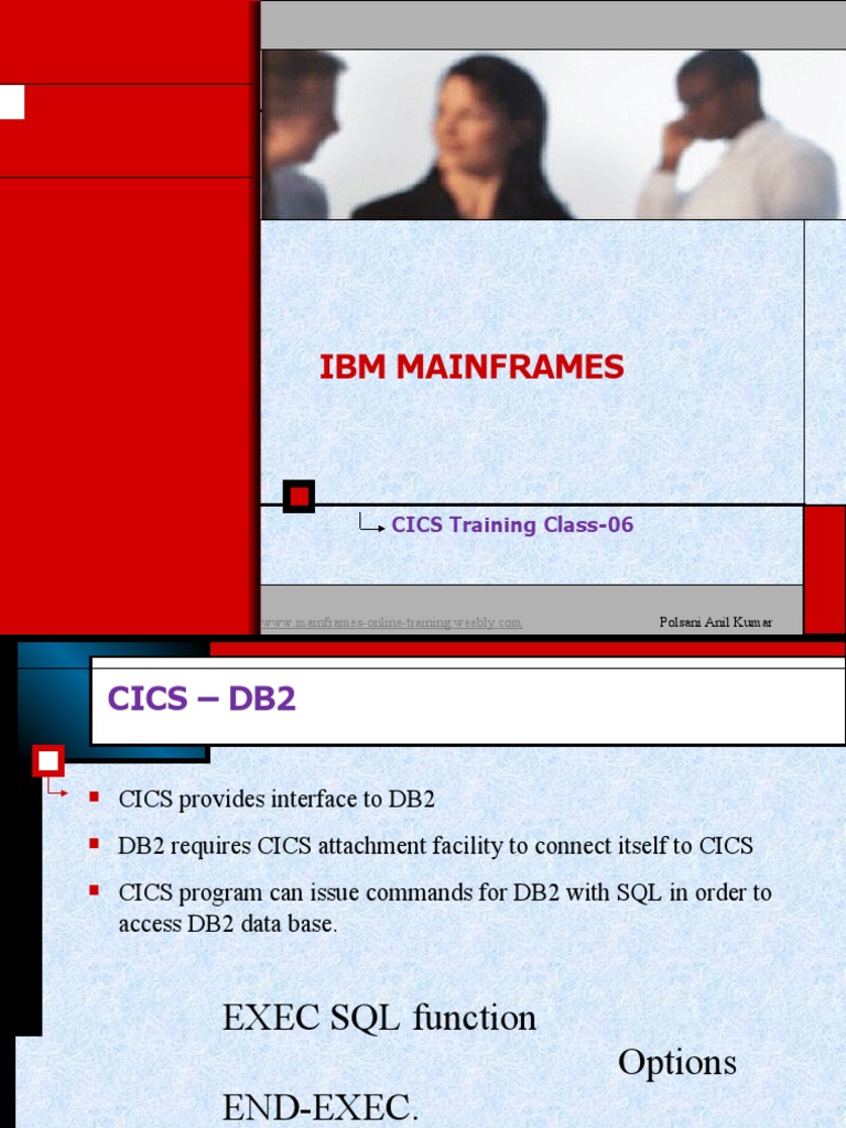 CICS and DB2 Integration Training | PDF | Ibm Db2 | Databases