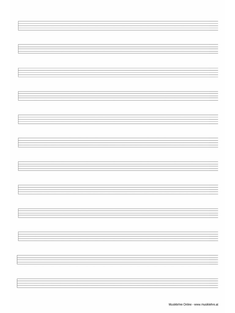  Notenpapier Ohne 12 Zeilen 