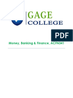 Money, Banking and Finance (ACFN-341)
