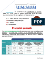 Pronomes pessoais - gramática