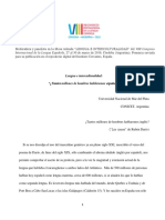 2019 Ponencia Lengua e Interculturalidad Cordoba Mesa 1 SESIÓN PLENARIA 2