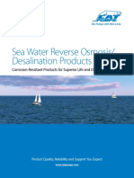 Sea Water Reverse Osmosis/ Desalination Products: Corrosion-Resistant Products For Superior Life and Dependability