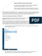 Cómo Crear Una Imagen de Sistema en Windows 10 para Recuperaciones