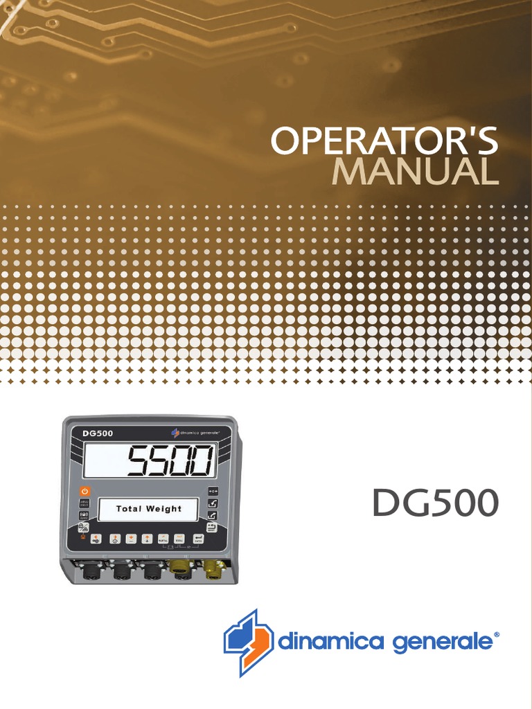 DG 500 | PDF | Weight | Calibration