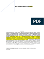 Educação inclusiva na educação infantil