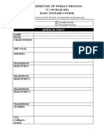 Speech Text Format of Weekly Meeting TC 156