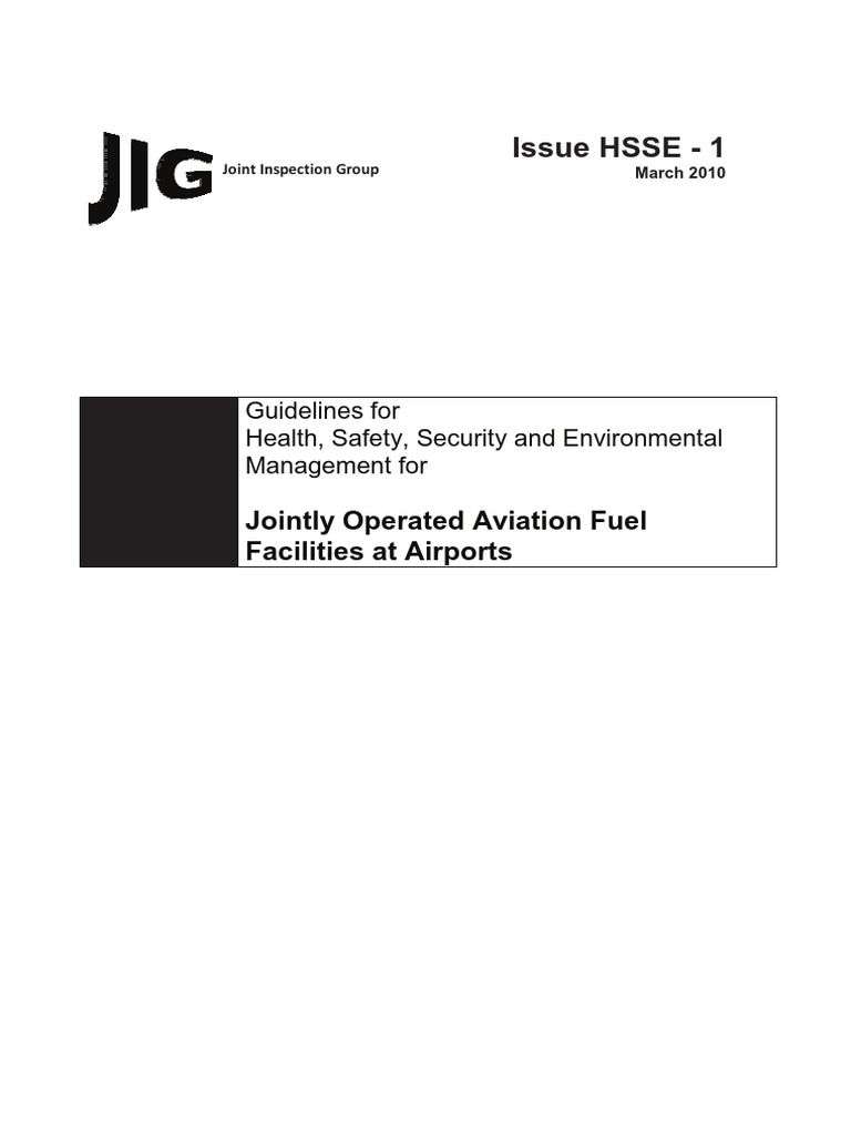 HSSE Guidelines for Jointly Operated Fuel Facilities | PDF ...