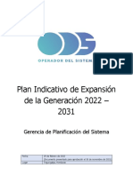 Plan Indicativo de Expansion de Generacion - 2022 2031